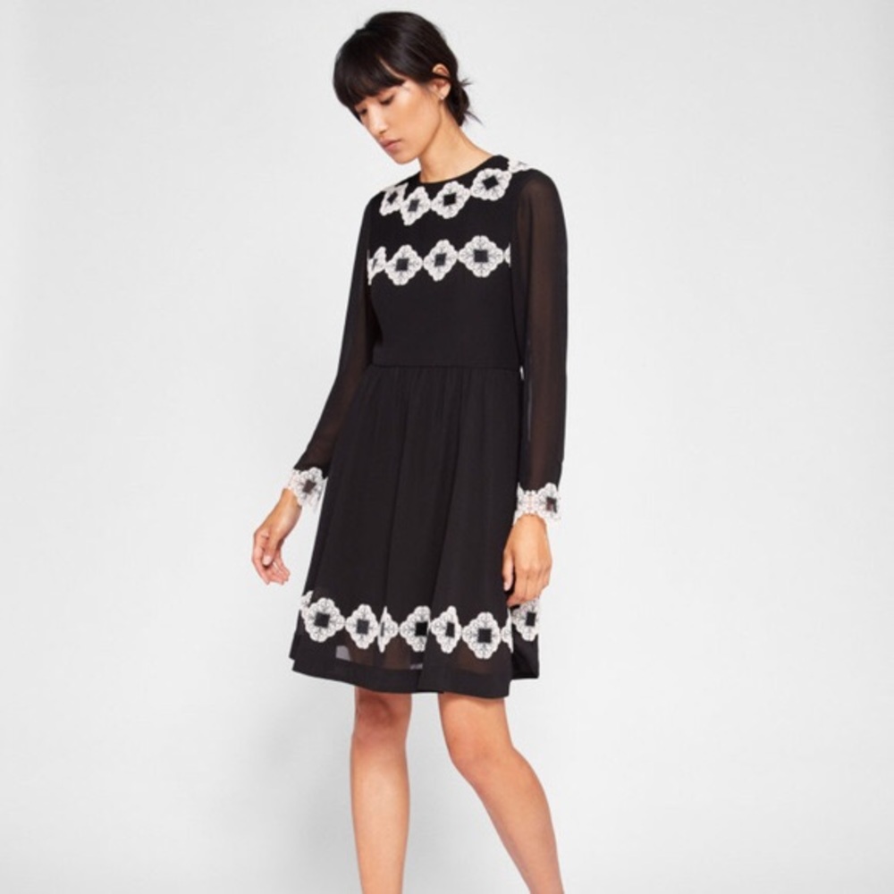Ted Baker London Applique Detail Dress NWT
